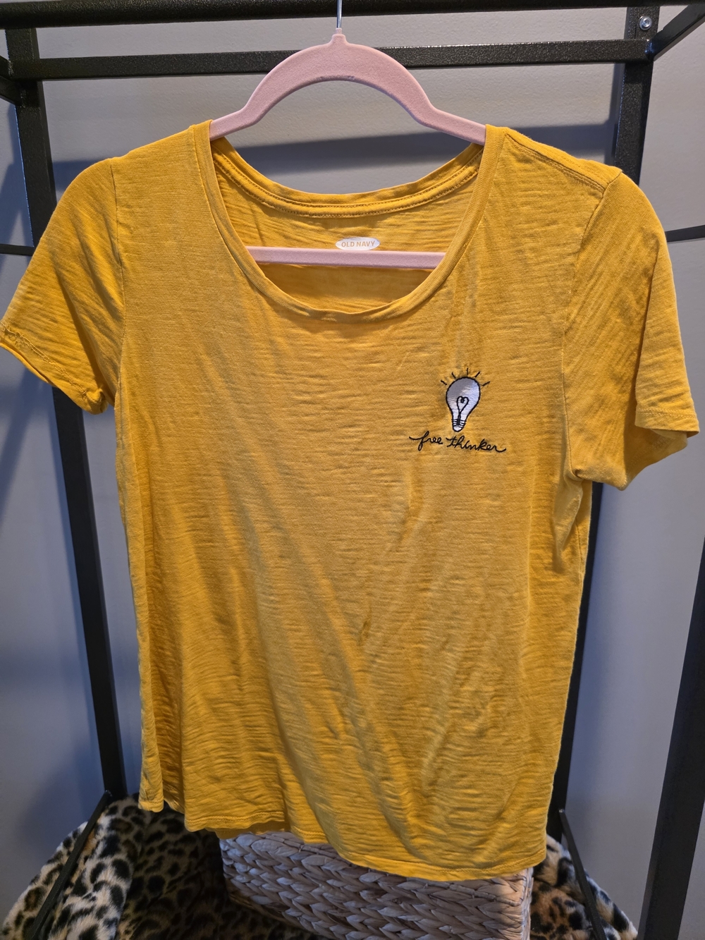 Old Navy Bright Yellow Crewneck Short Sleeve Tee